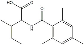 3-methyl-2-[(2,4,6-trimethylphenyl)formamido]pentanoic acid Struktur