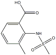 3-methyl-2-[(methylsulfonyl)amino]benzoic acid Struktur