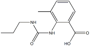 3-methyl-2-[(propylcarbamoyl)amino]benzoic acid Struktur