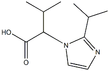 3-methyl-2-[2-(propan-2-yl)-1H-imidazol-1-yl]butanoic acid Struktur