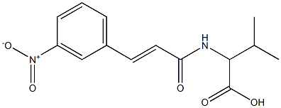 3-methyl-2-{[(2E)-3-(3-nitrophenyl)prop-2-enoyl]amino}butanoic acid Struktur