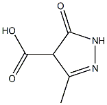 3-methyl-5-oxo-4,5-dihydro-1H-pyrazole-4-carboxylic acid Struktur