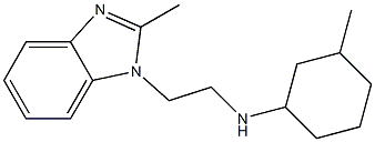 3-methyl-N-[2-(2-methyl-1H-1,3-benzodiazol-1-yl)ethyl]cyclohexan-1-amine Struktur