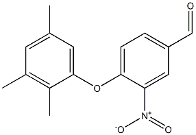 3-nitro-4-(2,3,5-trimethylphenoxy)benzaldehyde Struktur