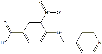 3-nitro-4-[(pyridin-4-ylmethyl)amino]benzoic acid Struktur