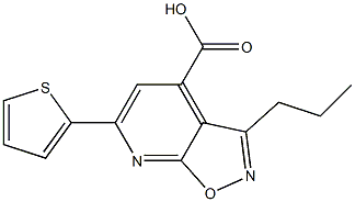 3-propyl-6-(thiophen-2-yl)pyrido[3,2-d][1,2]oxazole-4-carboxylic acid Struktur