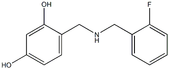 4-({[(2-fluorophenyl)methyl]amino}methyl)benzene-1,3-diol Struktur