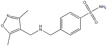 4-({[(3,5-dimethyl-1,2-oxazol-4-yl)methyl]amino}methyl)benzene-1-sulfonamide Struktur