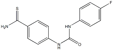 4-({[(4-fluorophenyl)amino]carbonyl}amino)benzenecarbothioamide Struktur