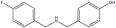 4-({[(4-fluorophenyl)methyl]amino}methyl)phenol Struktur