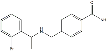 4-({[1-(2-bromophenyl)ethyl]amino}methyl)-N-methylbenzamide Struktur