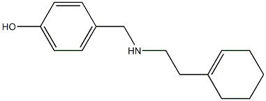 4-({[2-(cyclohex-1-en-1-yl)ethyl]amino}methyl)phenol Struktur