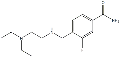 4-({[2-(diethylamino)ethyl]amino}methyl)-3-fluorobenzamide Struktur