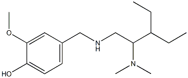 4-({[2-(dimethylamino)-3-ethylpentyl]amino}methyl)-2-methoxyphenol Struktur