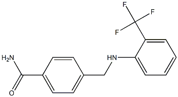 4-({[2-(trifluoromethyl)phenyl]amino}methyl)benzamide Struktur