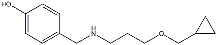 4-({[3-(cyclopropylmethoxy)propyl]amino}methyl)phenol Struktur