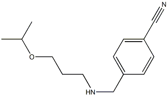 4-({[3-(propan-2-yloxy)propyl]amino}methyl)benzonitrile Struktur