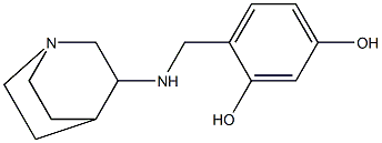 4-({1-azabicyclo[2.2.2]octan-3-ylamino}methyl)benzene-1,3-diol Struktur