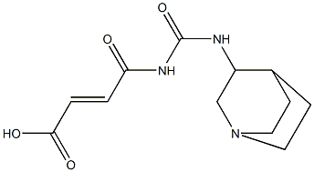 4-({1-azabicyclo[2.2.2]octan-3-ylcarbamoyl}amino)-4-oxobut-2-enoic acid Struktur