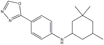 4-(1,3,4-oxadiazol-2-yl)-N-(3,3,5-trimethylcyclohexyl)aniline Struktur