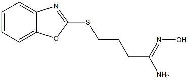 4-(1,3-benzoxazol-2-ylsulfanyl)-N'-hydroxybutanimidamide Struktur