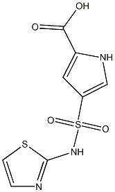 4-(1,3-thiazol-2-ylsulfamoyl)-1H-pyrrole-2-carboxylic acid Struktur