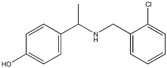 4-(1-{[(2-chlorophenyl)methyl]amino}ethyl)phenol Struktur