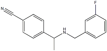 4-(1-{[(3-fluorophenyl)methyl]amino}ethyl)benzonitrile Struktur