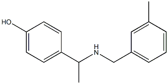 4-(1-{[(3-methylphenyl)methyl]amino}ethyl)phenol Struktur