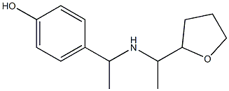 4-(1-{[1-(oxolan-2-yl)ethyl]amino}ethyl)phenol Struktur