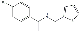 4-(1-{[1-(thiophen-2-yl)ethyl]amino}ethyl)phenol Struktur