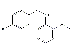 4-(1-{[2-(propan-2-yl)phenyl]amino}ethyl)phenol Struktur