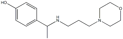 4-(1-{[3-(morpholin-4-yl)propyl]amino}ethyl)phenol Struktur