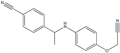 4-(1-{[4-(cyanomethoxy)phenyl]amino}ethyl)benzonitrile Struktur