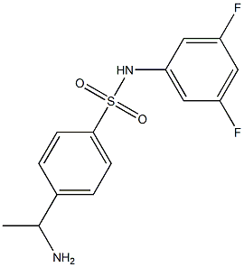 4-(1-aminoethyl)-N-(3,5-difluorophenyl)benzene-1-sulfonamide Struktur