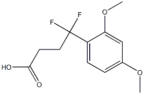 4-(2,4-dimethoxyphenyl)-4,4-difluorobutanoic acid Struktur