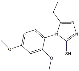 4-(2,4-dimethoxyphenyl)-5-ethyl-4H-1,2,4-triazole-3-thiol Struktur