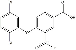 4-(2,5-dichlorophenoxy)-3-nitrobenzoic acid Struktur