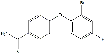 4-(2-bromo-4-fluorophenoxy)benzene-1-carbothioamide Struktur