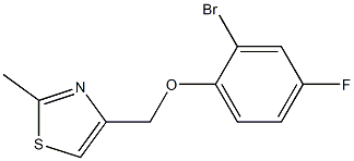 4-(2-bromo-4-fluorophenoxymethyl)-2-methyl-1,3-thiazole Struktur