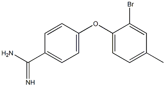 4-(2-bromo-4-methylphenoxy)benzene-1-carboximidamide Struktur