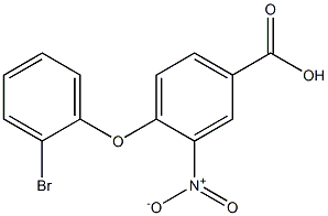 4-(2-bromophenoxy)-3-nitrobenzoic acid Struktur