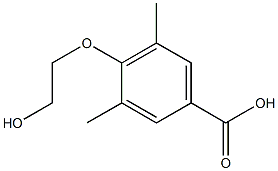 4-(2-hydroxyethoxy)-3,5-dimethylbenzoic acid Struktur