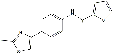 4-(2-methyl-1,3-thiazol-4-yl)-N-[1-(thiophen-2-yl)ethyl]aniline Struktur