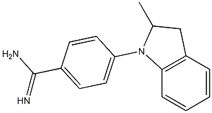 4-(2-methyl-2,3-dihydro-1H-indol-1-yl)benzene-1-carboximidamide Struktur