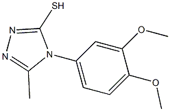 4-(3,4-dimethoxyphenyl)-5-methyl-4H-1,2,4-triazole-3-thiol Struktur