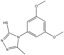 4-(3,5-dimethoxyphenyl)-5-methyl-4H-1,2,4-triazole-3-thiol Struktur