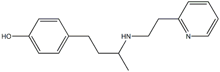 4-(3-{[2-(pyridin-2-yl)ethyl]amino}butyl)phenol Struktur