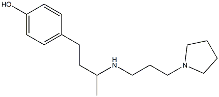 4-(3-{[3-(pyrrolidin-1-yl)propyl]amino}butyl)phenol Struktur