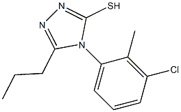 4-(3-chloro-2-methylphenyl)-5-propyl-4H-1,2,4-triazole-3-thiol Struktur